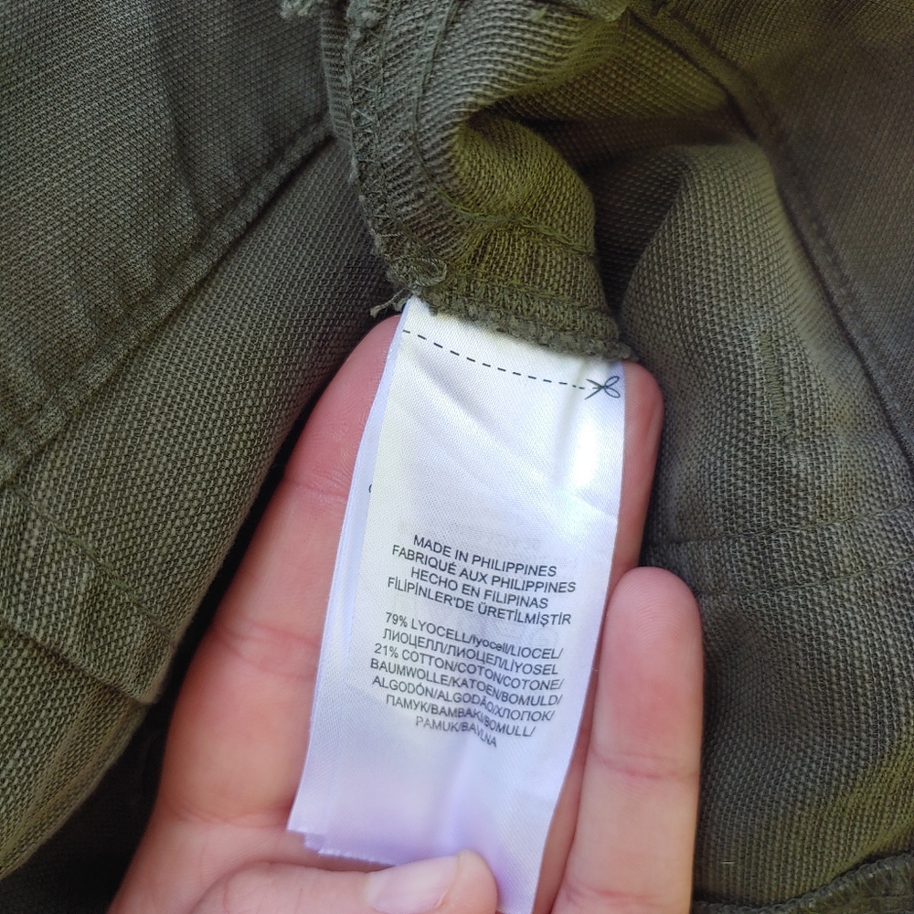 Lauren Ralph Lauren Green Lyocell Lightweight Crop Pants Sz 14 - Picture 8 of 8